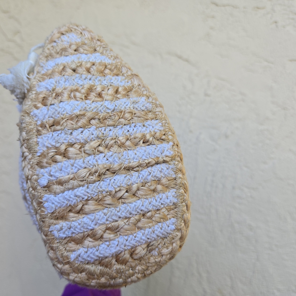 Anthropologie Shiraleah Mare Woven Tassel Clutch Bag in Natural Jute and Cream - Picture 13 of 13